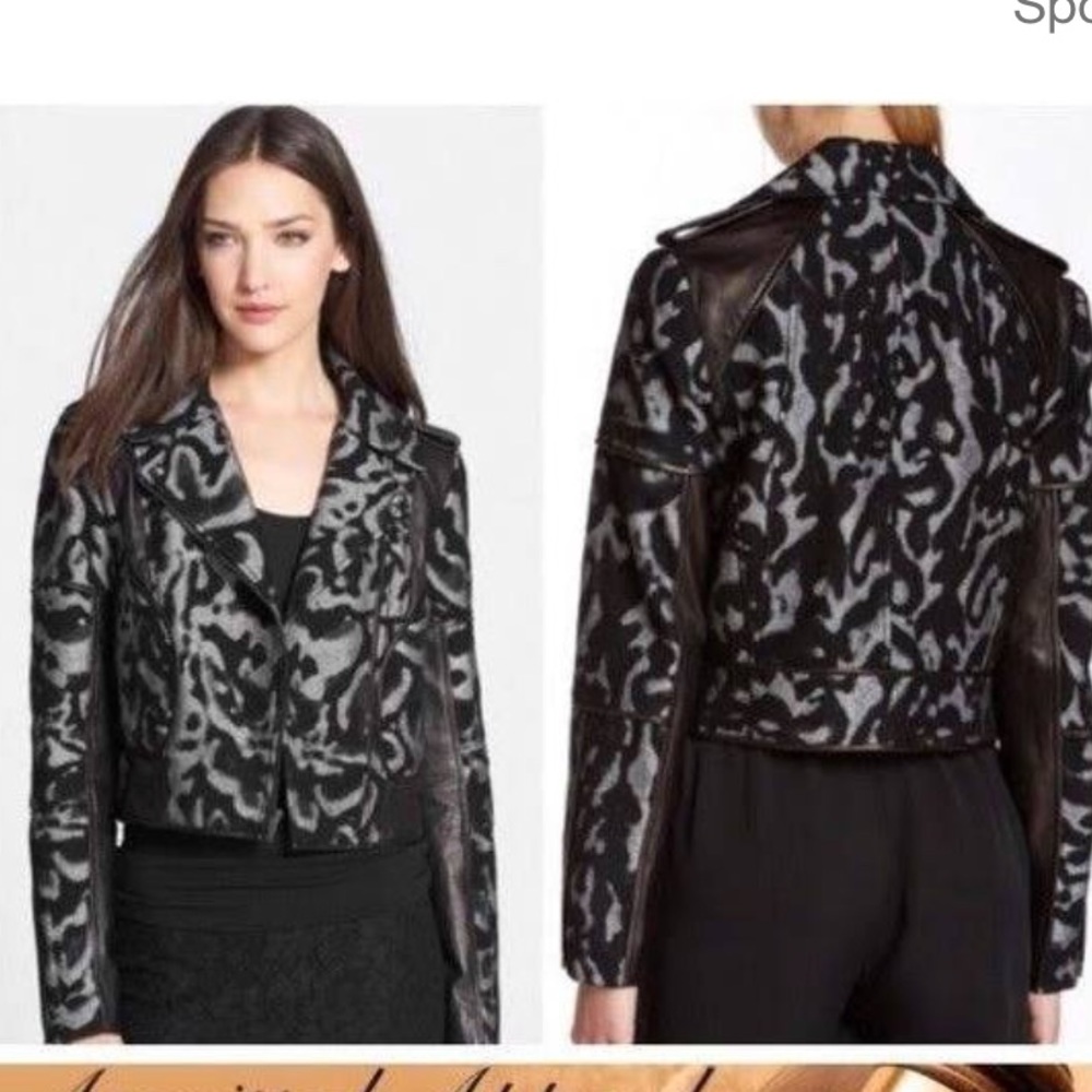 NWT Diane Von Furstenberg moto jacket size 10
